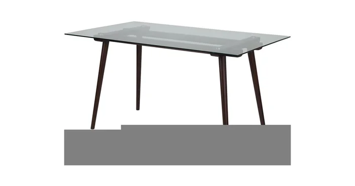 James Allan Meriden 55″ Wide Dining Table with Clear Glass Top