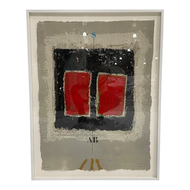 James Coignard “Deux Rouges” 2005 Signed Carborundum Etching
