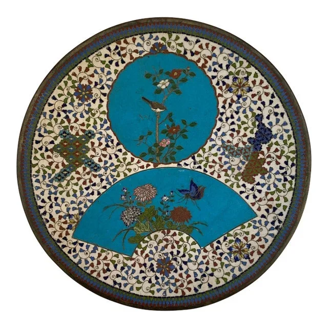 Japanese Meiji Cloissoné Charger, Bowl or Platter