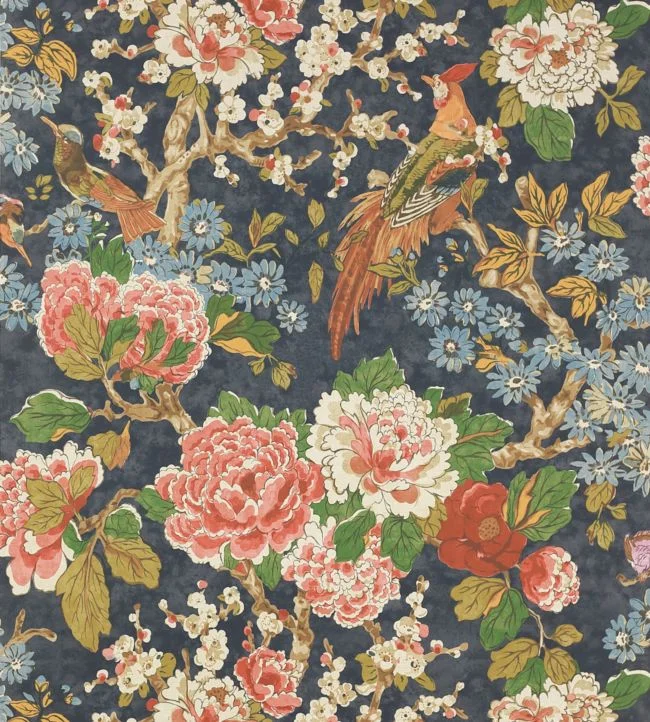 Jardine Wallpaper – Navy – Colefax & Fowler-