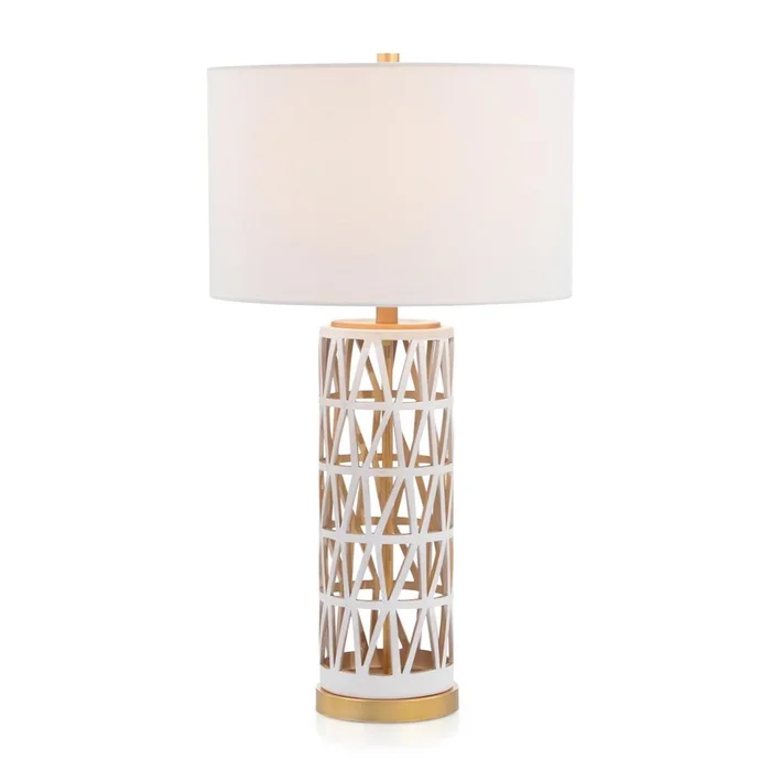 John Richard Lattice Carved Table Lamp