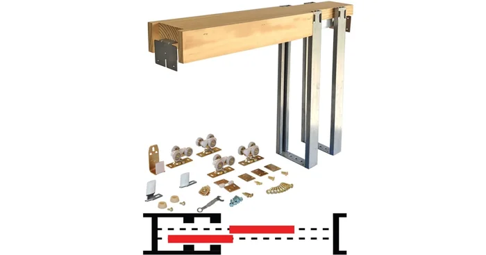 Johnson Hardware 1562 Series 30″ x 80″ Bypass Pocket Door Frame Kit