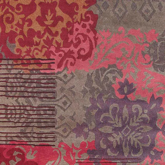 Johnson Modern Bright Red Area Rug