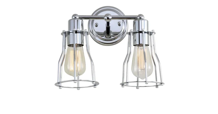 JONATHAN Y Lighting Evelyn 2 Light 13″ Wide Bathroom Vanity Light