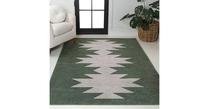 JONATHAN Y Lighting Washable 4′ x 6′ Polypropylene Geometric and Moroccan & Tribal Indoor Rectangular Area Rug