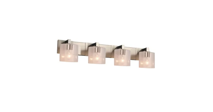 Justice Design Group Fusion 4 Light 35″ Wide Bathroom Vanity Light