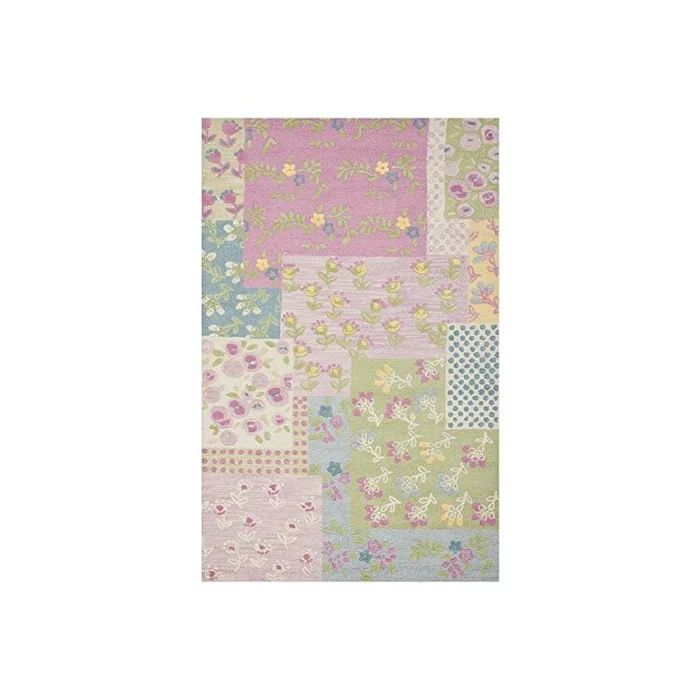 Kids Wool/Viscose Rug Pink/Multi Color Large Rectangle Size 10’L x 8’W Design Kids – Safavieh