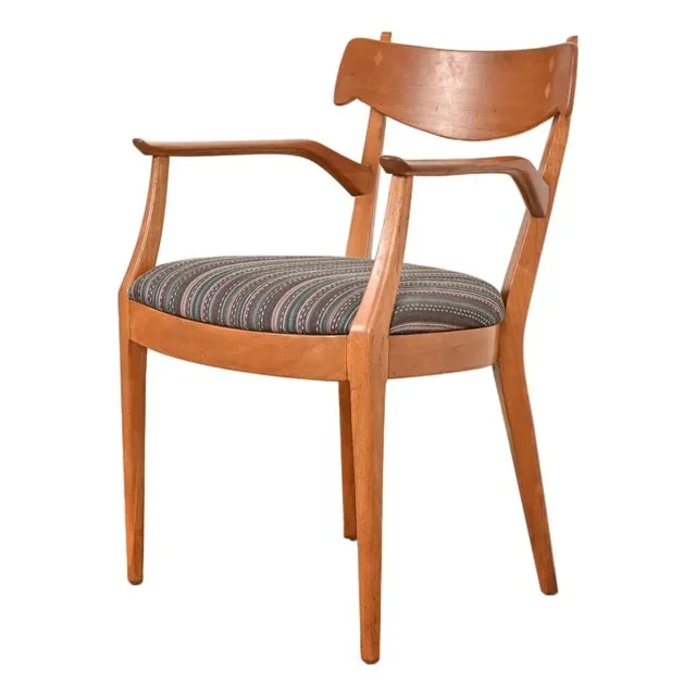 Kipp Stewart for Drexel Declaration Sculpted Walnut Armchair