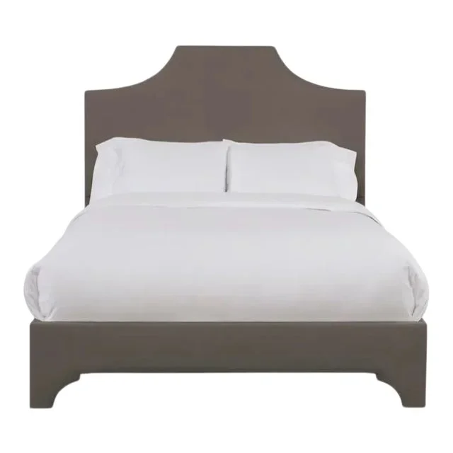 Kit Queen Bedframe, Mushroom Velvet