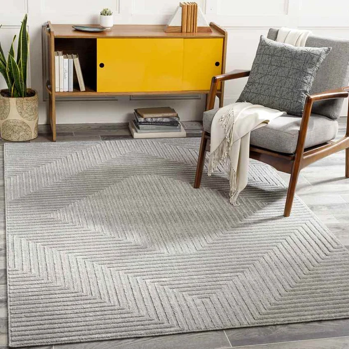 Knightsville Modern Medium Gray Area Rug