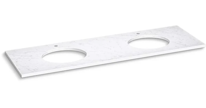 Kohler Silestone 73″ Quartz Vanity Top with Two Oval Cutouts