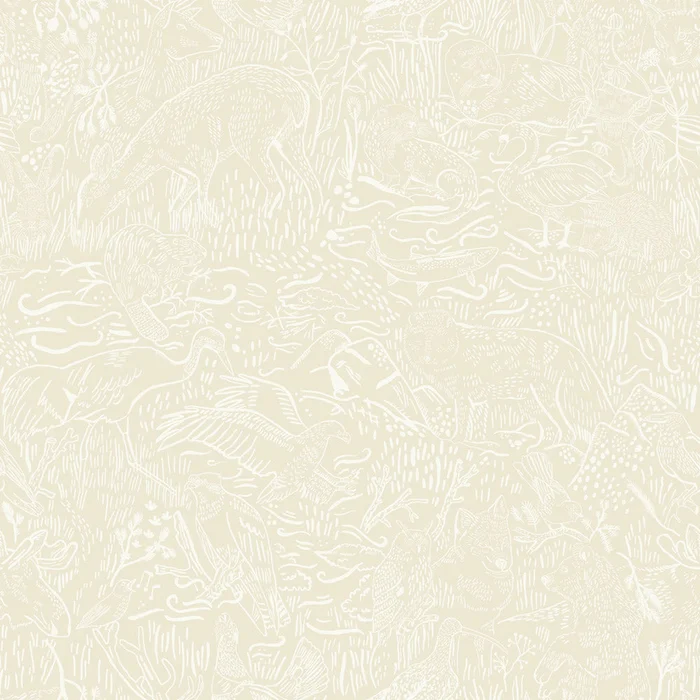 Landskapsdjur Wallpaper – Beige