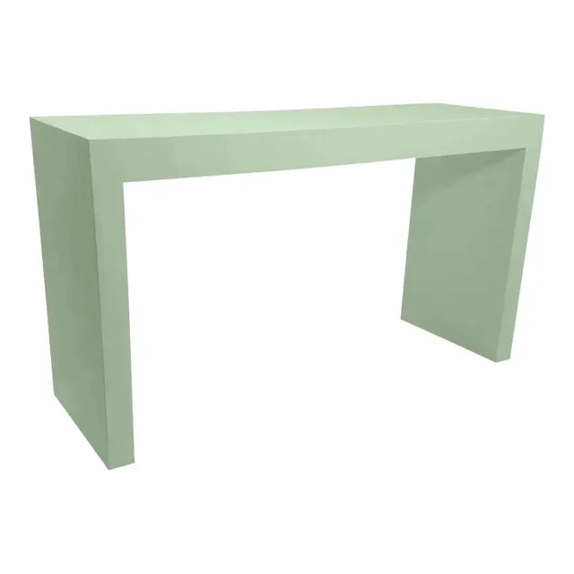 Late 20th Century Parsons Style Mint Green Console Table