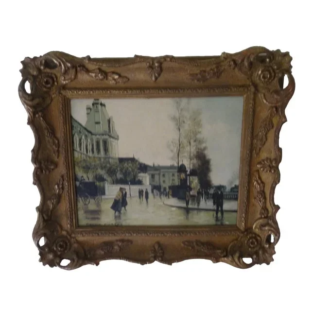 Late 20th Century Pierre Cortes Painting, Framed