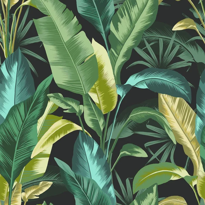 Leaf It Out Wallpaper – Midnight