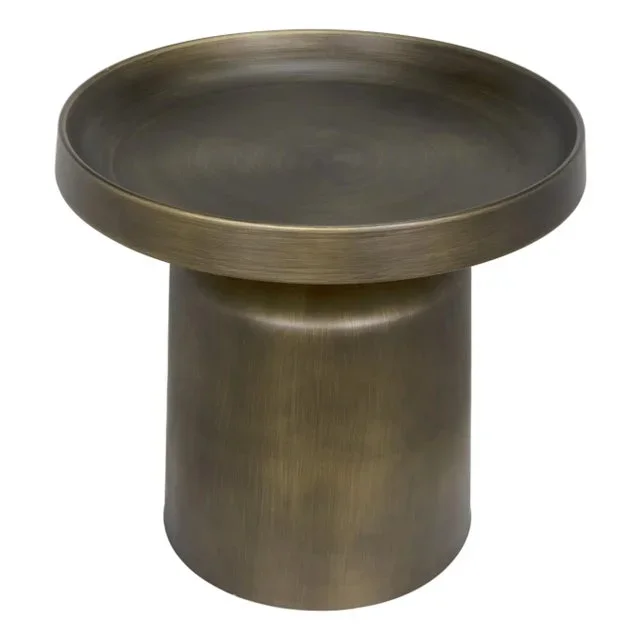 Lee Side Table, Aged Brass