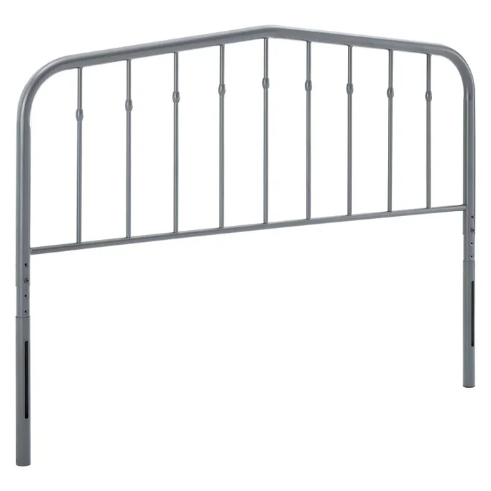 Lennon Queen Metal Headboard in Gray