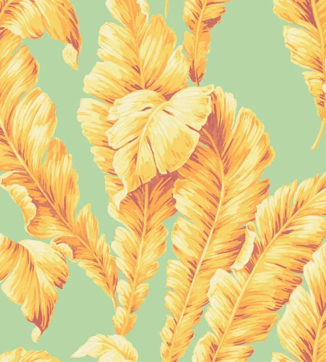 Lets Go Bananas Wallpaper – Aqua Yellow