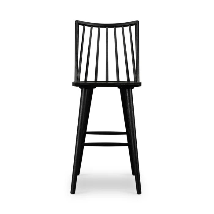 Lewis Windsor Bar + Counter Stool – Black Oak