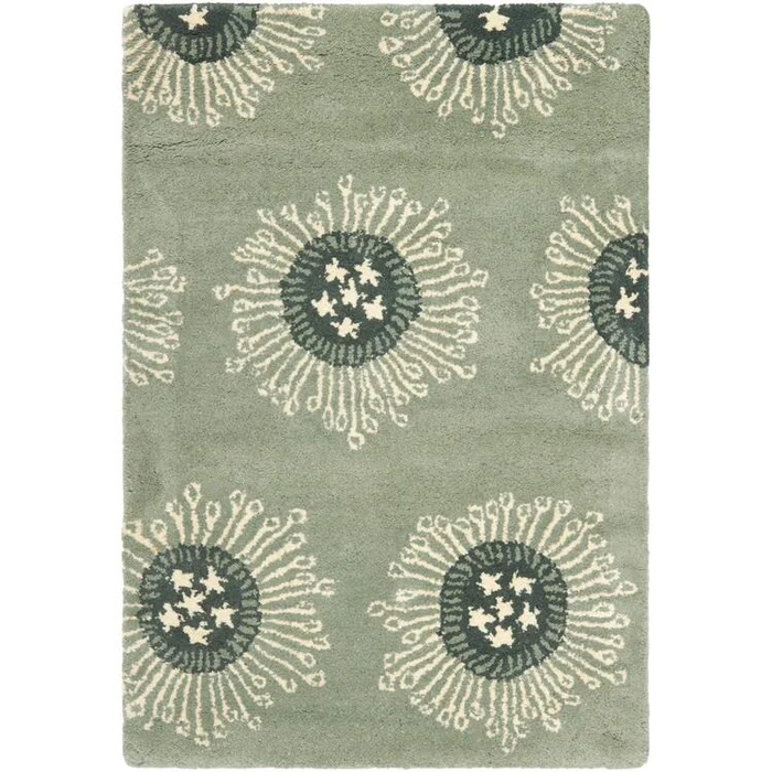 Light Blue Wool Viscose Pile Small Rectangle Rug 5’6×3’6 – Safavieh