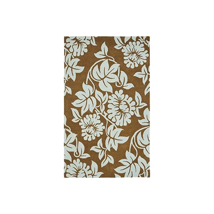 Light Brown/Blue Contemporary Small Rectangle Rugs