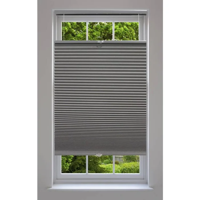 Linen Avenue Cordless Top Down Bottom Up Blackout Cellular Shade 62 W x 66 H Dark Grey