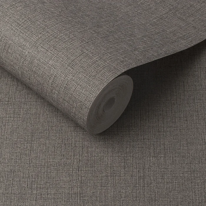 Linen Wallpaper – Chocolate