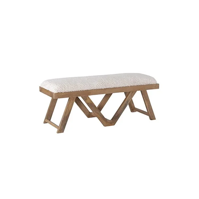 Linon Byan Upholstered Bench Brown