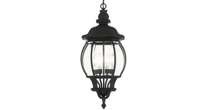 Livex Lighting Frontenac 4 Light 12″ Wide Outdoor Taper Candle Pendant