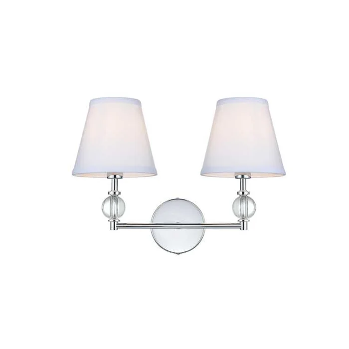 Living District Bethany 17 inch Wall Sconce in Chrome
