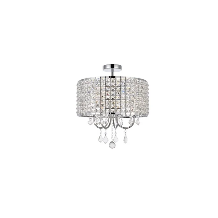 Living District Elise 17 inch flush mount in chrome