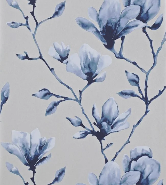 Lotus Wallpaper – Indigo – HMOW110881 – Harlequin
