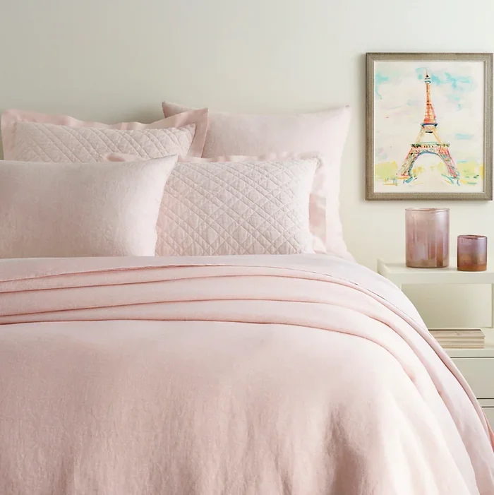 Lush Linen Slipper Pink Duvet Cover