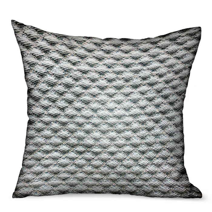 Luxury Blue Dobby Throw Pillow – Handmade in USA, Hypoallergenic Fill