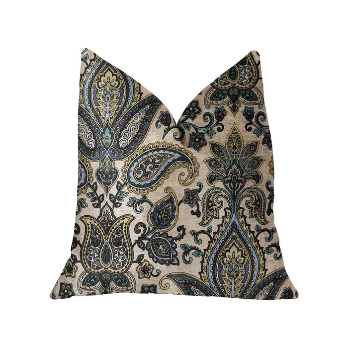 Luxury Multicolor Throw Pillow Handmade in USA Double Sided Designer Pillow
