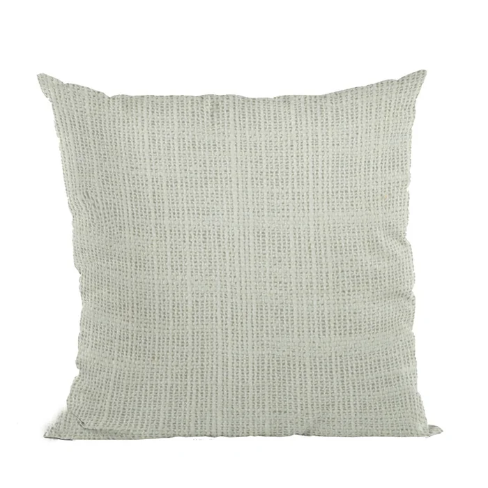 Luxury Textured White Throw Pillow Double Sided Handmade USA