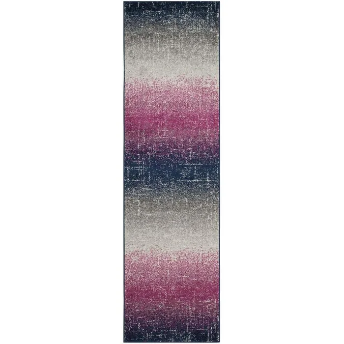 Madison Fuchsia/Navy Square Rug