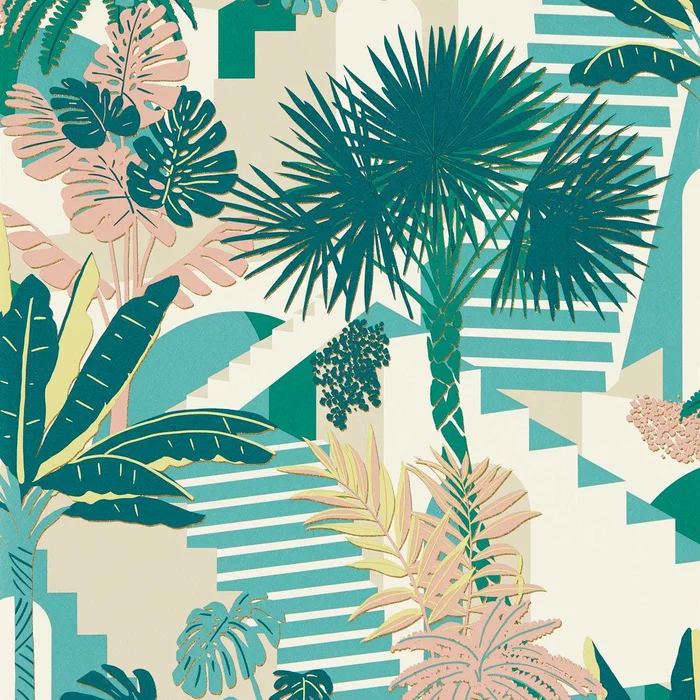 Malindi Wallpaper – Mineral/Blush – Clarke & Clarke