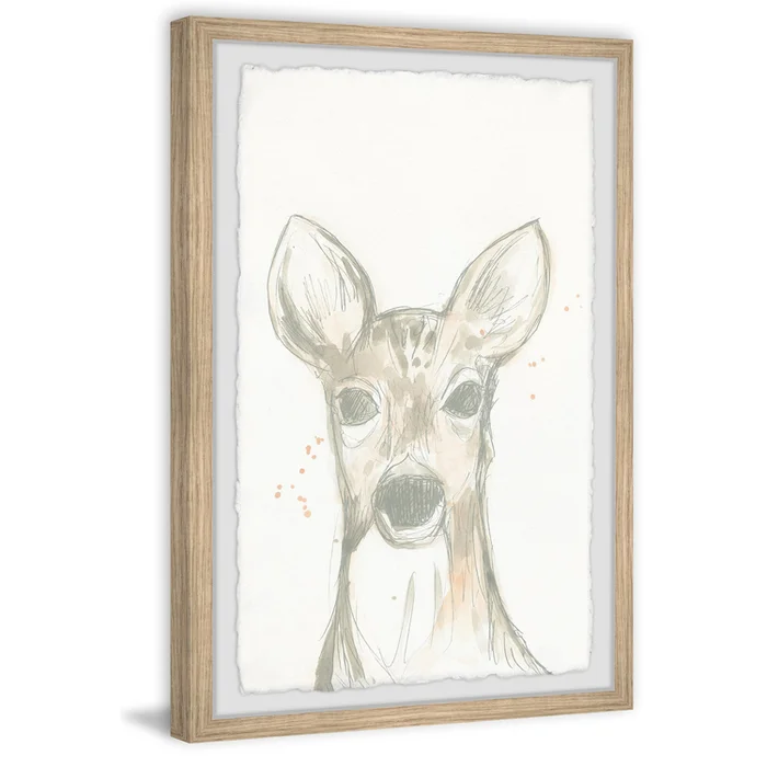 Marmont Hill Deer Cameo II Framed Painting Print