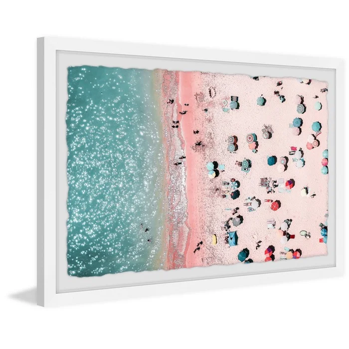 Marmont Hill Pink Summer Sand Framed Painting Print