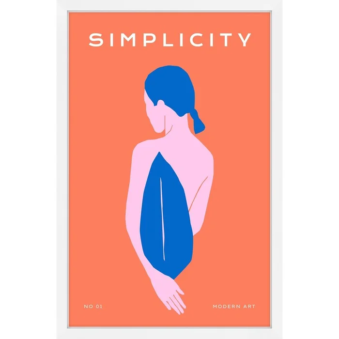Marmont Hill Simplicity No 01 Framed Painting Print