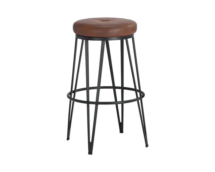 Matthews Swivel Barstool – Black – Bravo Cognac