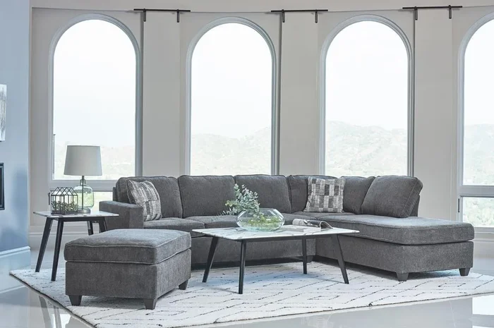 Mccord Dark Gray 2-Piece Cushion Back Sectional