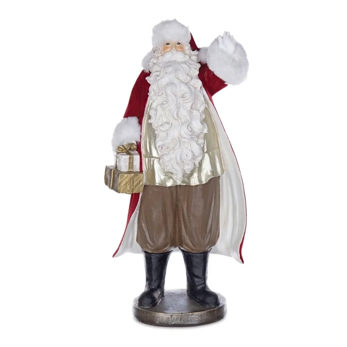 Melrose International Santa Statue with Presents 17″H