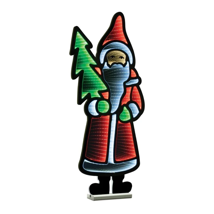 Melrose International Santa w/Tree Ekkolight 33″H Acrylic UL Plug