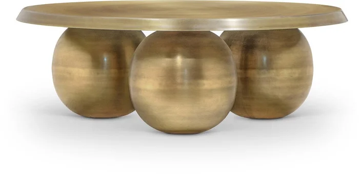 Meridian Furniture – Globus Gold Coffee Table – 2Pc – 225Gold-CT