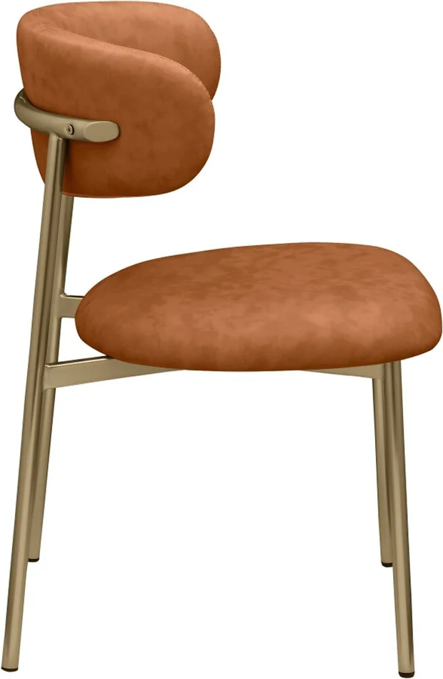 Meridian Furniture – Lupita Cognac Vegan Leather Dining Chair (Set of 2) – 759Cognac-C