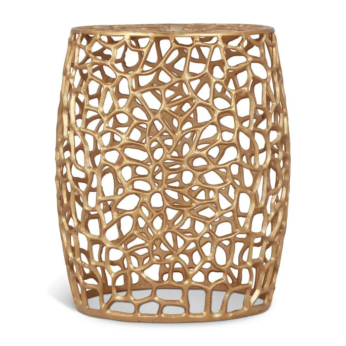 Meridian Furniture – Priya Gold End Table – 224Gold-E