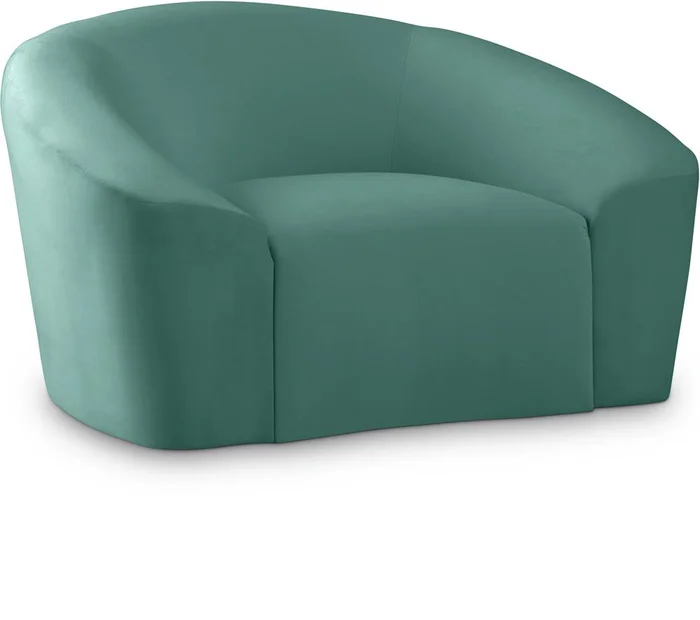 Meridian Furniture – Riley Mint Velvet Chair – 610Mint-C