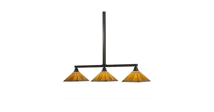 Meyda Tiffany Prairie Corn 3 Light 62″ Wide Linear Pendant